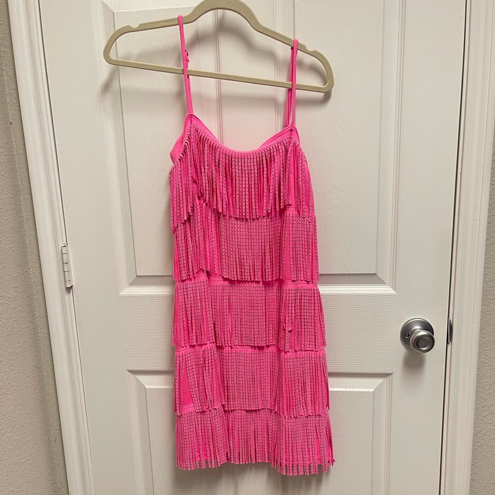 TCEC Pink Flutter Layered Dress
